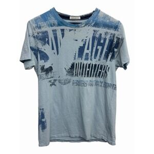 Vintage Y2K American Eagle Shirt Mens Sz Small Big Logo Grunge Skate Graphic Tee